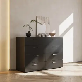 Yabey 018400392372 Ktaxon Bedroom Dresser With 8 Drawers Black