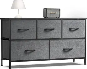 Ymg-5d-gry Yangming 5 Drawer Fabric Dresser Organizer Storage Cabinet For Bedroom Closet Ymg-5d-gry Yangming 5 Drawer Fabric Dresser Organizer Storage Cabinet For Bedroom Closet