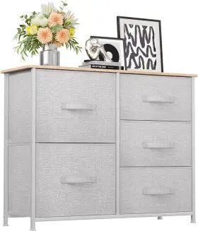 Ftbfsd-0005 Yitahome Dresser With 5 Drawers - Fabric Storage Tower Organizer Unit For Bedroom Livi