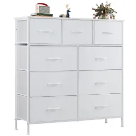 Er3t2wgy2g32q Zunmos C Moda Blanca Para Habitacion De Tela Con 9 Cajones Organizar Ropa Cuarto Barata