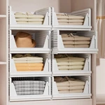 Proarea Stackable Plastic Storage Basket Closet Organizer Bin Foldable Clothe.... Fixed Price $51.05.