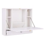 Costway 20" Wall Mounted Folding Laptop Desk Hideaway Storage W/drawer HW60360WH. Fixed Price $99.99.