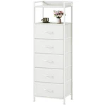 Somdot Tall Dresser For Bedroom, 5 Drawers Nightstand Vertical Storage Tower .... Fixed Price $66.82.
