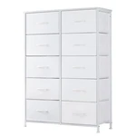 Dumos Dresser For Bedroom, 11.8"D X 31.5"W 45.6"H (10 Drawers), White. Fixed Price $87.28.