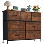 Olixis Dresser For 11.8"D 39.4"W 30"H (7 Drawers), Rust Brown. Fixed Price $78.29.