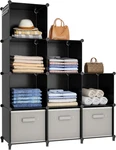 Homidec Closet Organizers And Storage, 9 Cube Organizer, Portable. Fixed Price $46.95.