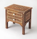 Handcrafted Sheesham Wood Bone Inlay Accent Chest. Fixed Price $1539.00.