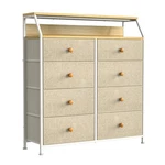Reahome 8 Drawer Wood Top Storage Dresser W/2 Organizers, Taupe. Fixed Price $46.99.