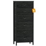 Furnulem Tall Dresser With 11.5"D X 16"W 39.6"H (6 Drawers), Black Oak. Fixed Price $102.36.