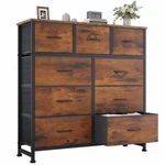Dresser Drawer Storage Tower Fabric Organizer Rustic Brown CAB-9BCV2 Olixis. Fixed Price $85.99.