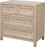 Ezra Stone Gray Commode Reclaimed Pine 3 Drawers. Fixed Price $2535.00.