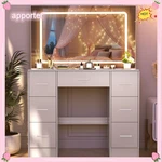 Costway TY327770WHFDS Makeup Dressing Table & Storage Shelves - White. Fixed Price $147.99.