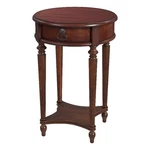 Beaumont Lane Traditional 1-DRAWER Cherry Round Accent Table. Fixed Price $455.48.