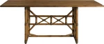 Luxurious Rattan And Knotty Pecan Flip Top Table Port Eliot. Fixed Price $4259.00.