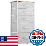 Yitahome 5 Drawers Dresser Vertical Fabric Storage Tower Organizer Unit For. Fixed Price $47.97.