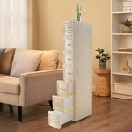 4 Tier Bathroom Floor Cabinet Vertical Storage Unit Narrow Tall Tower. Fixed Price $62.55.