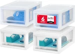 Iris Usa 6 Qt. Plastic Storage Organizer Stacking Drawers, 4-PACK. Fixed Price $82.80.