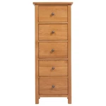 Solid Oak Tall Chest Of Drawers Wooden Storage Cabinet Sideboard Vidaxl. Fixed Price $332.99.