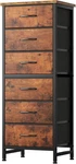 Tall Fabric Dresser For Bedroom, 6 Skinny Chest Of Drawers, Narrow Storag. Fixed Price $58.99.