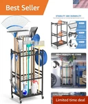 Sturdy 3-TIER Metal Garden Organizer With Wheels Perfect For Outdoor Storage. Fixed Price $66.28.