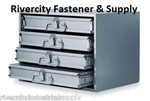 Metal 24 Hole Storage Tray / Cabinet And Slide Rack With Four Drawers Nut & Bolt. Fixed Price $300.99.
