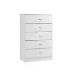 5-DRAWER White Chest Of Drawers. Fixed Price $156.70.