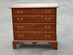 Eldred Wheeler 4 Cherry Chest Of Drawers On Bracket Base In The 1760-1780. Fixed Price $4750.00.