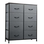 Fabric Dresser 8 Drawer Storage Tower Chest Dark Grey ASNG100HH Wlive Bedroom. Fixed Price $89.99.