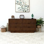 Pemberly Row Mid-century Modern Solid Wood Walnut Dresser With 6 Drawers. Fixed Price $911.76.