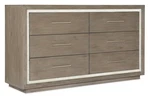 Hooker Furniture 6350-90002 68"W Drawer Wood Veneer Dresser Grey. Fixed Price $2779.00.