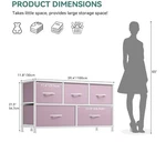 Taus 5 Drawers Fabric Dresser Chest Of Wide Storage Tower Organizer. Fixed Price $45.99.