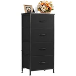 Concetta 4 Drawer Dresser Storage Tower Fabric Chest Nightstand Black. Fixed Price $58.18.