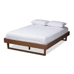 Baxton Studio Liliya Mid-century Wood Queen Platform Bed In Walnut Brown. Fixed Price $317.99.