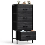 Nightstand With 4 Drawers Bedside Table Removable Fabric Bins Sturdy Ste.... Fixed Price $61.97.