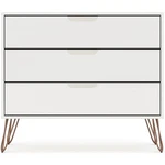 Manhattan Comfort Rockefeller 3-DRAWER Wood Dresser In White. Fixed Price $272.88.