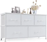 Sweetcrispy Dresser For Bedroom With 5 Storage Drawers, Fabric Tower Org. Fixed Price $53.99.