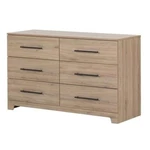 South Shore Canada Primo 6-DRAWER Engineered Wood Dresser Rustic Oak. Fixed Price $471.99.