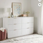 Better Homes And Gardens Lillian 6 Drawer Dresser, White. Fixed Price $400.00.