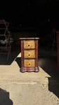 Vintage Hooker Furniture 3-DRAWER Nightstand Hand-painted Floral Distressed. Fixed Price $130.00.