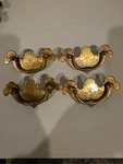 4 Ethan Allen 1776 Collection Bright Brass 3 In Cc Drawer Bail Pull Handles. Fixed Price $80.00.