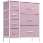 Yitahome Pink 7 Drawer Fabric Dresser Organizer Steel Frame Wooden Top. Fixed Price $89.99.