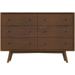 Pemberly Mid-century Modern 6-DRAWER Dresser Solid Wood In Brown. Fixed Price $807.00.