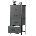 Dumos Nightstand With 4 Drawers Bedside Table Removable Fabric Bins Stu.... Fixed Price $52.23.