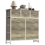 Sweetcrispy 9 Drawer Fabric Dresser Storage Tower With Wood Top And Steel Fra.... Fixed Price $64.85.