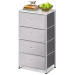 Dresser 4 Drawer Chest Storage Light Grey Fabric Sturdy Steel Frame Aodk Bedroom. Fixed Price $89.99.