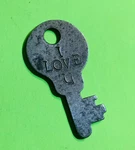 Padlock Cabinet Key Antique Vintage Steel Flat Love You Charm. Fixed Price $11.95.