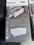 Closetmaid Impressions Tower Drawer Kit 23.5" X 10 Wood White W/ Silver Handle. Fixed Price $40.00.