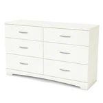 South Shore Furniture Majestic Pure White 6-DRAWER Dresser 3160010. Fixed Price $194.14.