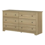 Pemberly Row Engineered Wood Contemporary 6-DRAWER Dresser Natural Ash. Fixed Price $314.79.