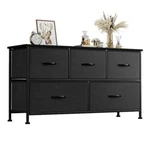 Sorbus DRW-CU5-WDA Dresser With Drawers Furniture Storage Black And Wood. Fixed Price $150.00.